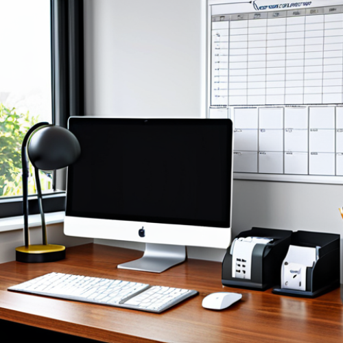 Home 7 Organized Office Workspace**
"A well-organized office desk with a computer displaying a productivity dashboard, a planner, and a pen holder, professional setting, fully clothed, appropriate attire, safe for work, perfect anatomy, natural proportions, clean and modern, family-friendly, bright and airy environment, showcasing efficiency and attention to detail."
**