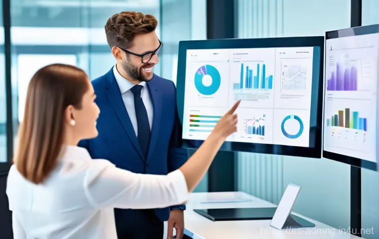 행정관리사 실무교육 과정 - **Digital Transformation and Automated Efficiency**
    A bright, ultra-modern office interior bathe...